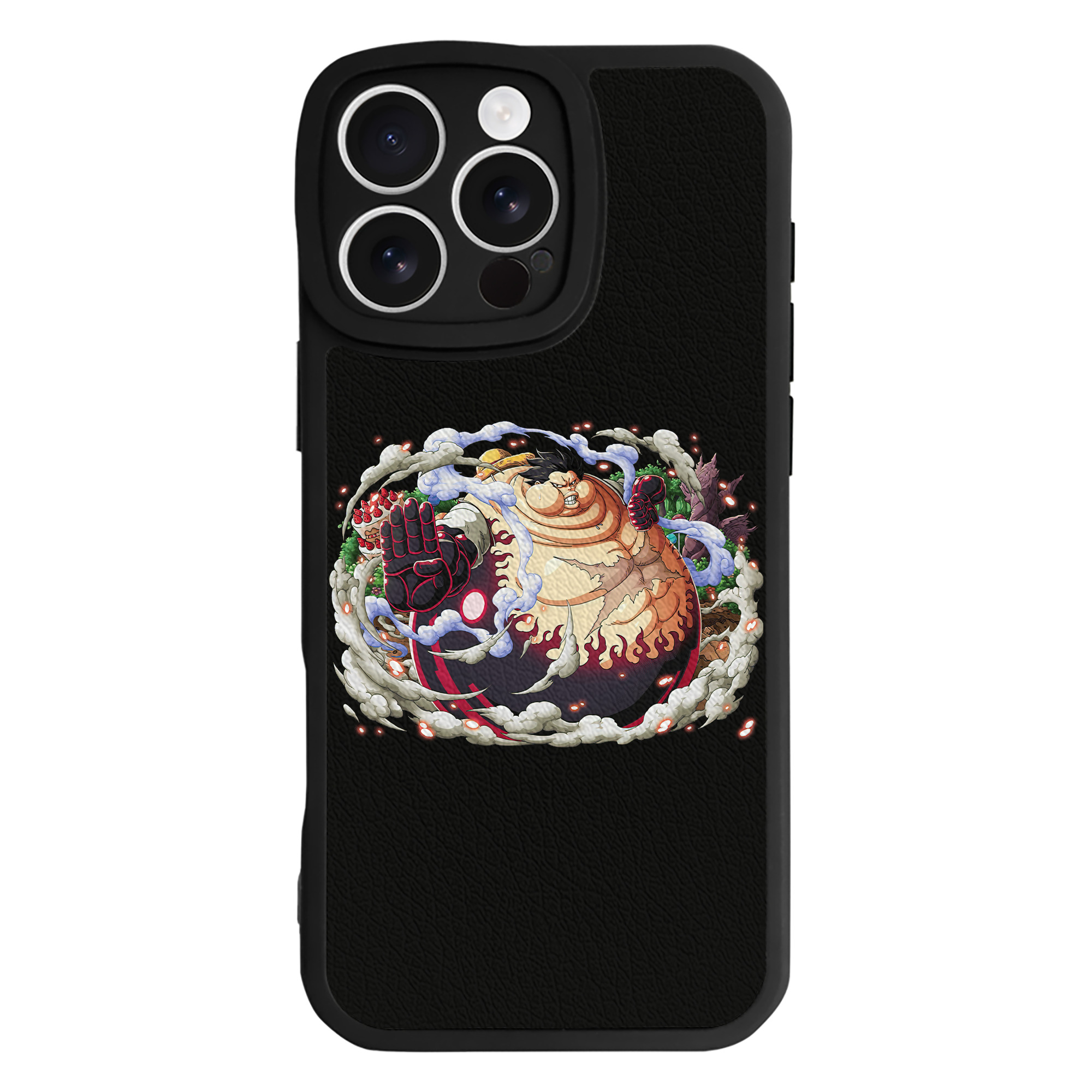 （画像用） ワンピース モンキー・D・ルフィ ONE PIECE Monkey D. Luffy 【iPhone 16シリーズ対応】シリコンスマホケース（レザー調） 材質：シリコン